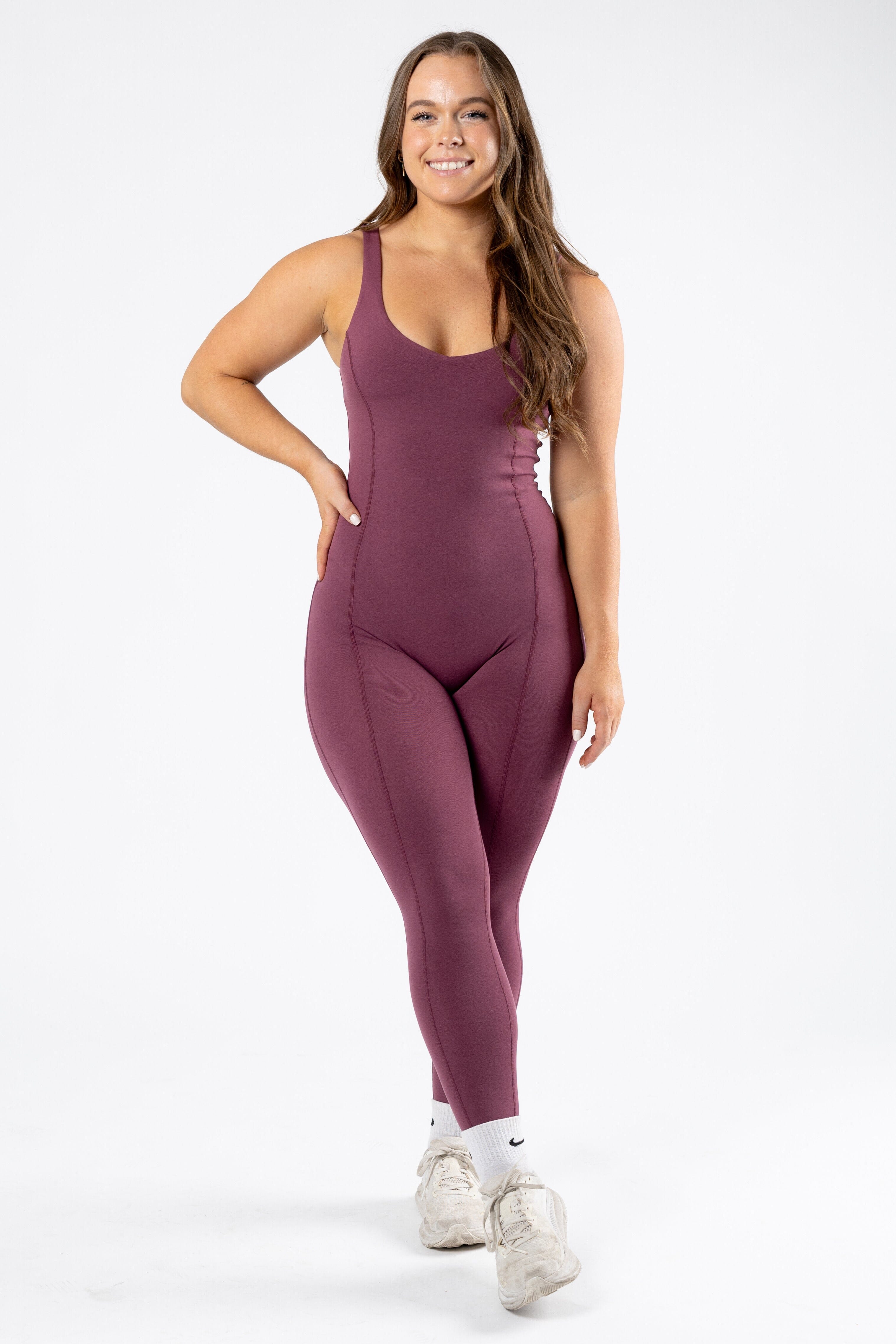 Paragon Fitwear Reluna Airbrushed Sculptseam Jumpsuit Rose M Rose Sculptseam