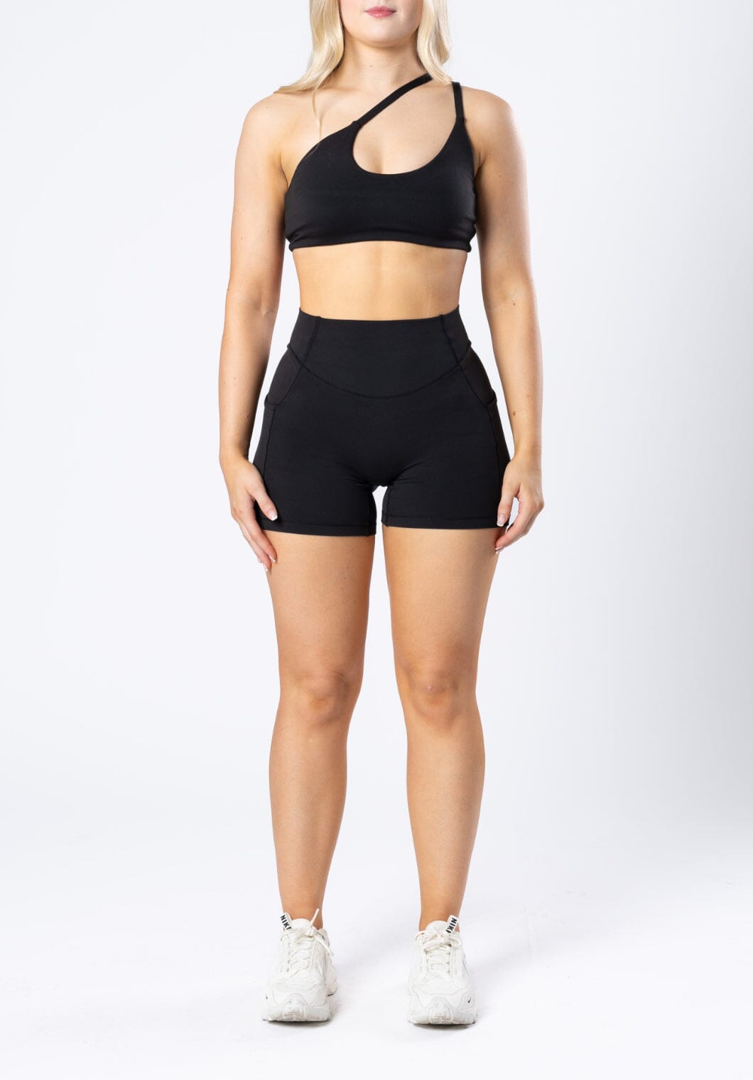 Reluna Dip Pocket Sculptseam™ Short Black Shorts Paragon Fitwear 