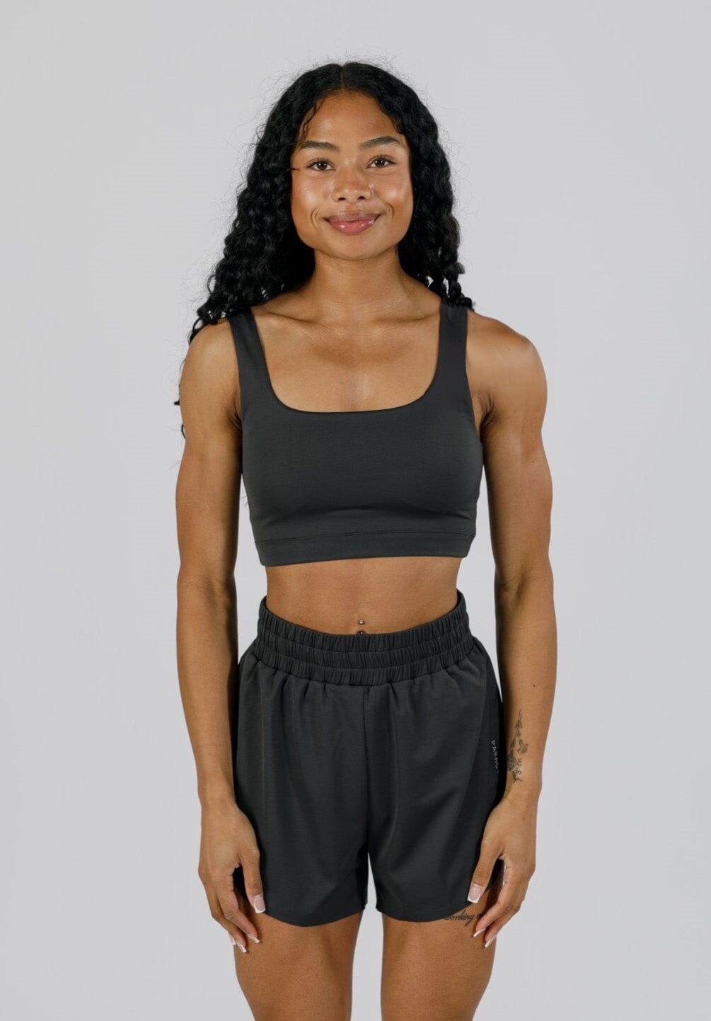 FeatherKnit™ Square Brami Black Sports Bras Paragon Fitwear 