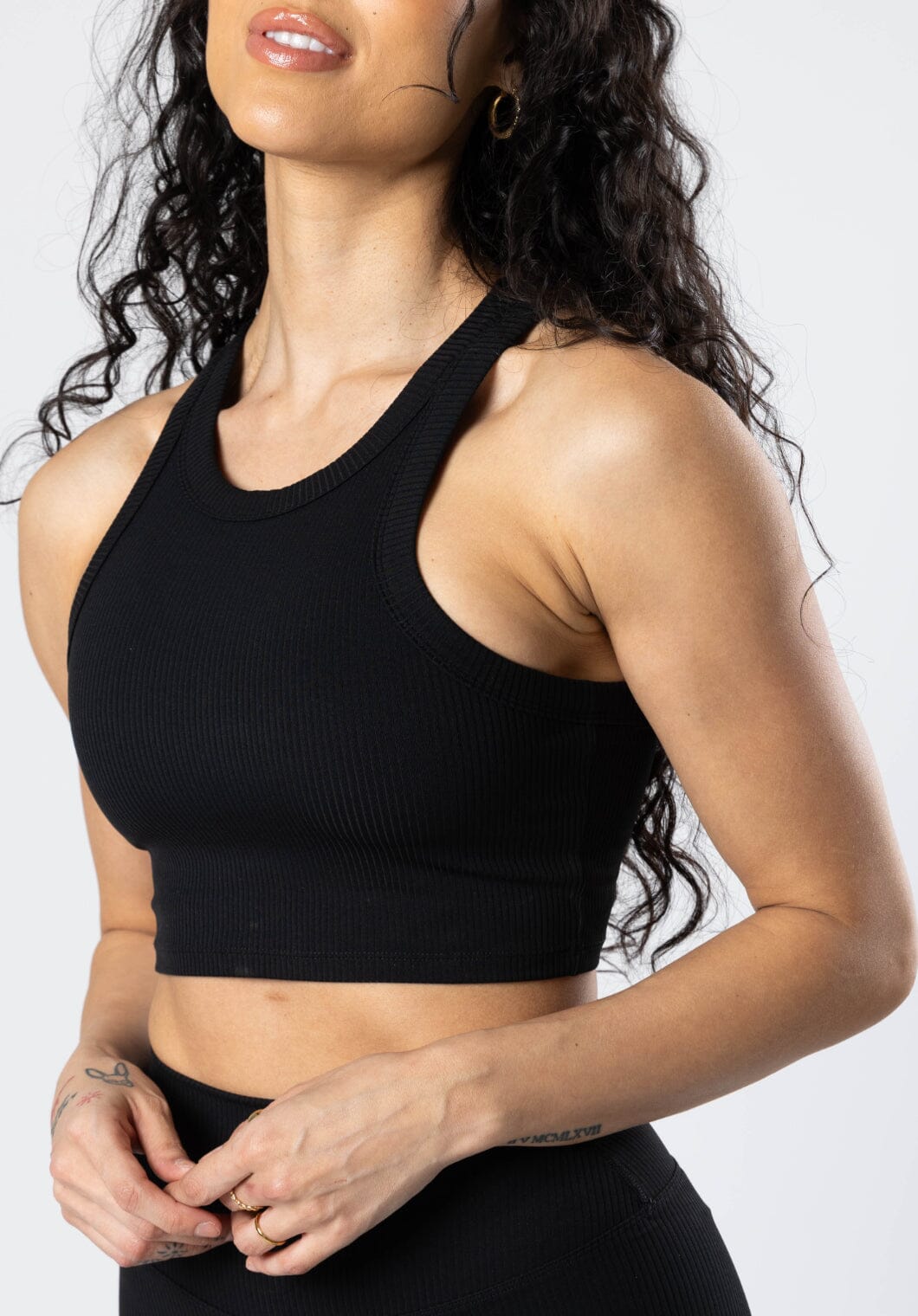 CloudRib™ Vital Crop Black Tops/Tanks Paragon Fitwear 