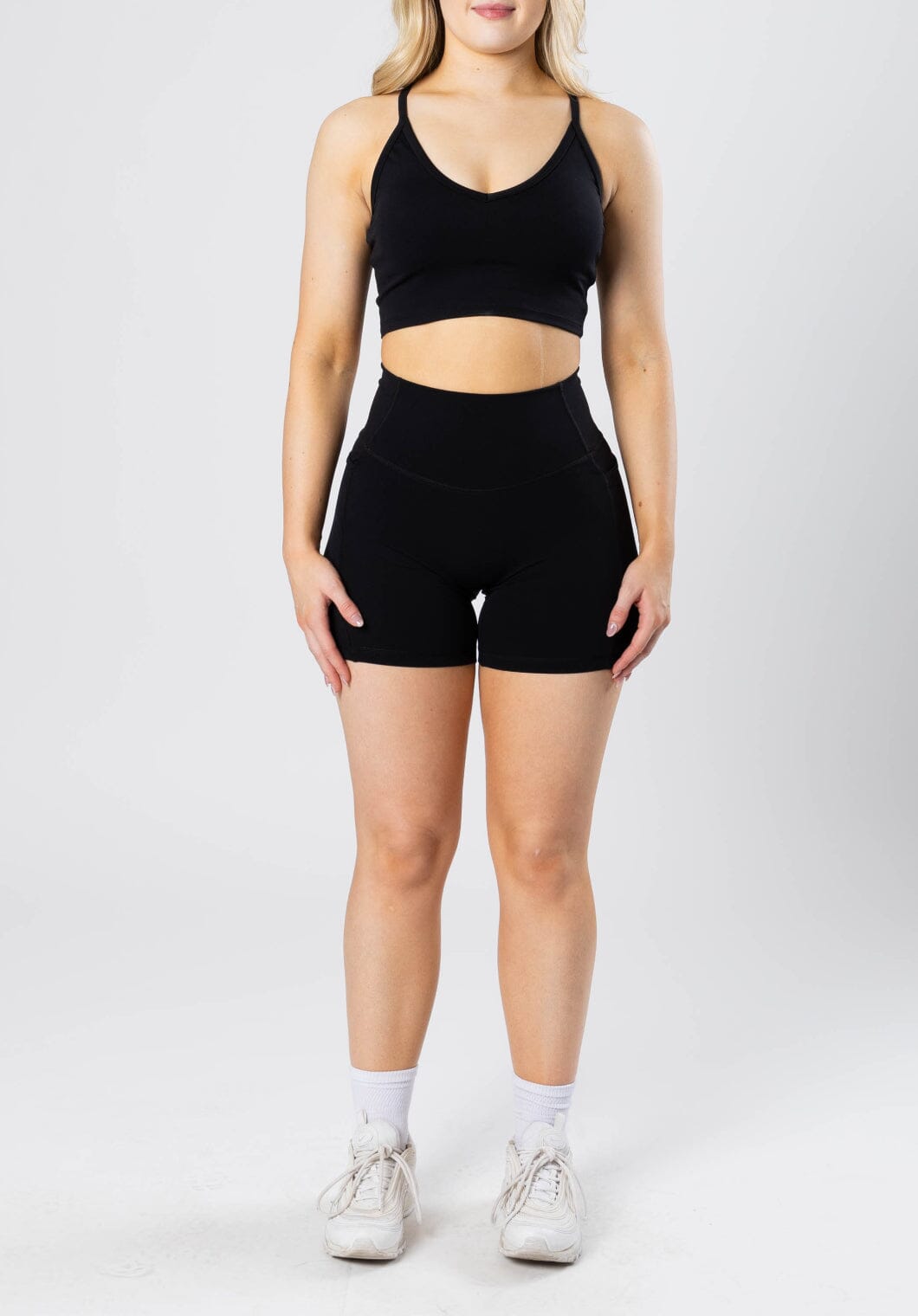 RecStretch Empower Sculptseam Plus Pocket Short Black Shorts Paragon Fitwear 