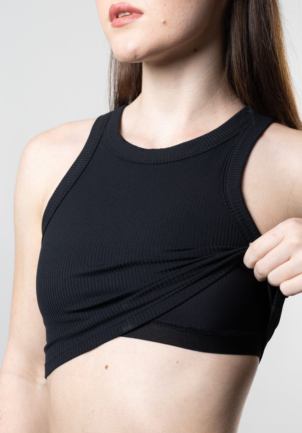 CloudRib™ Vital Crop Black Tops/Tanks Paragon Fitwear 