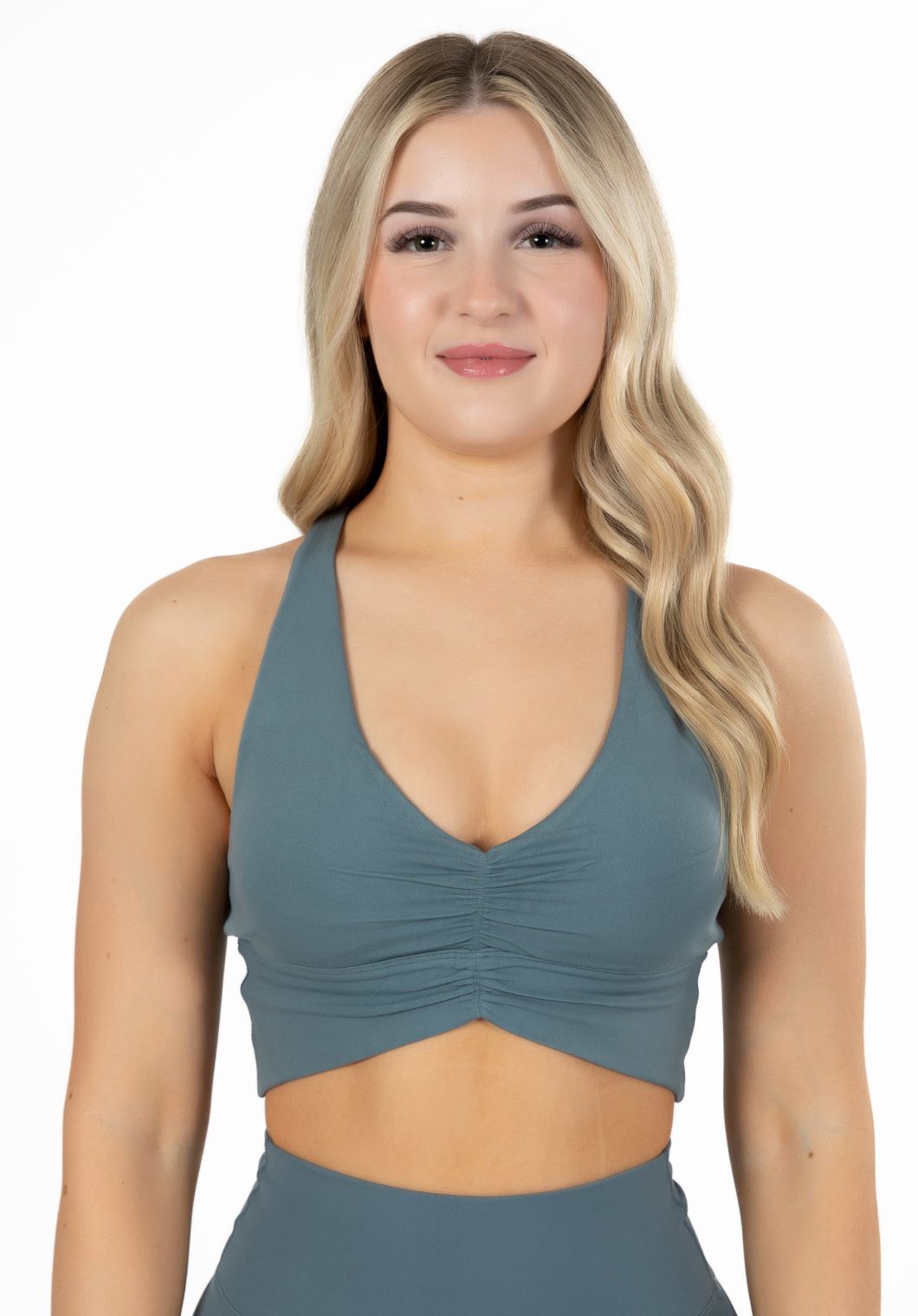 Reluna Ruched Bra Slate Sports Bras Paragon Fitwear 