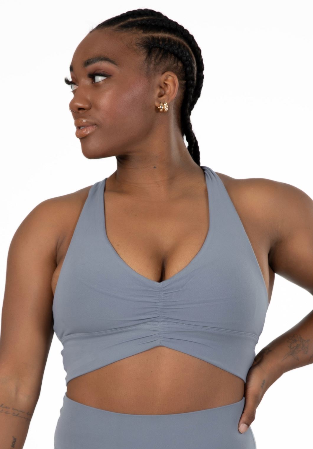 Reluna Ruched Bra Stone Sports Bras Paragon Fitwear 