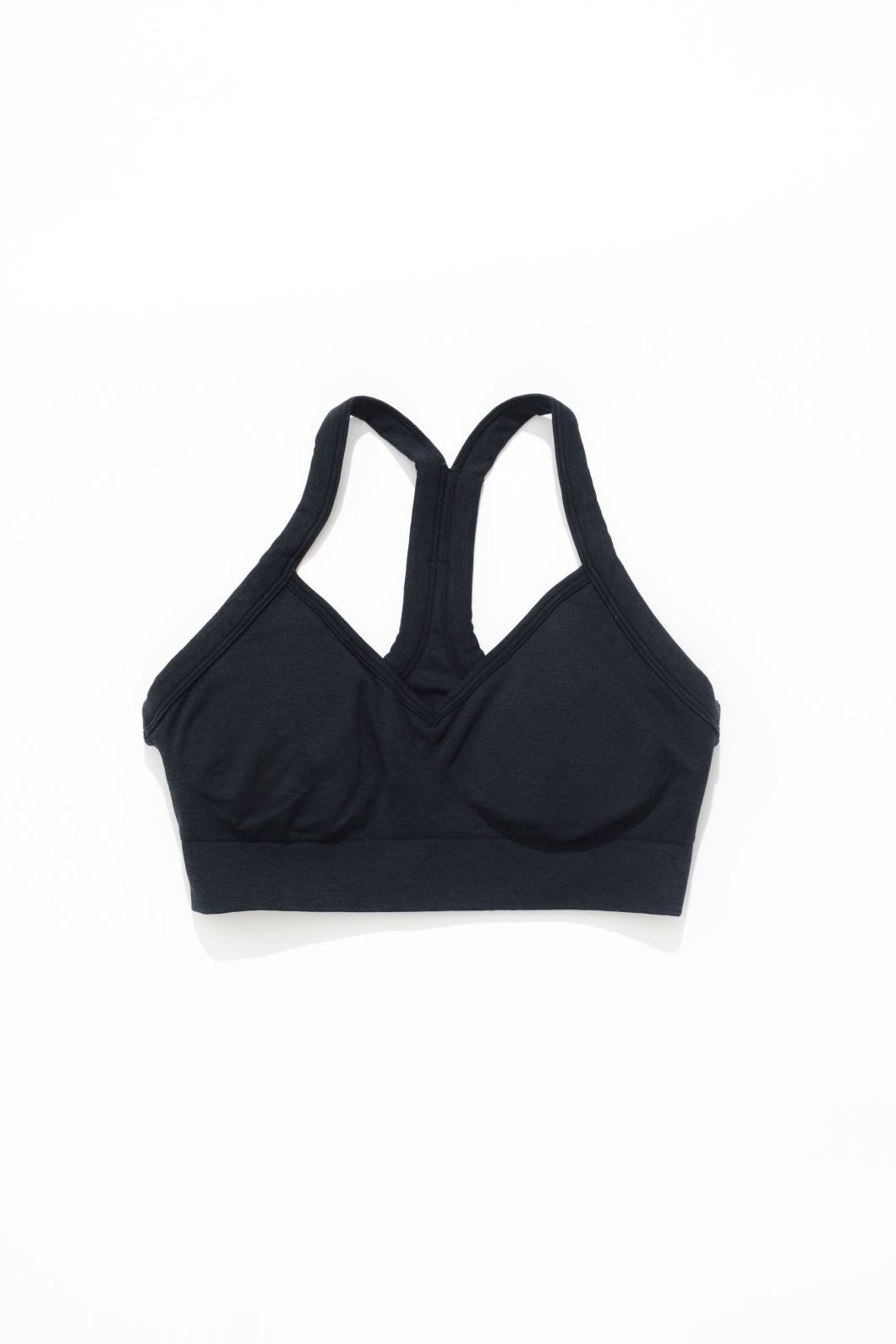 CurveFlex Rib Contour Seamless Bra Black Sports Bras Paragon Fitwear 