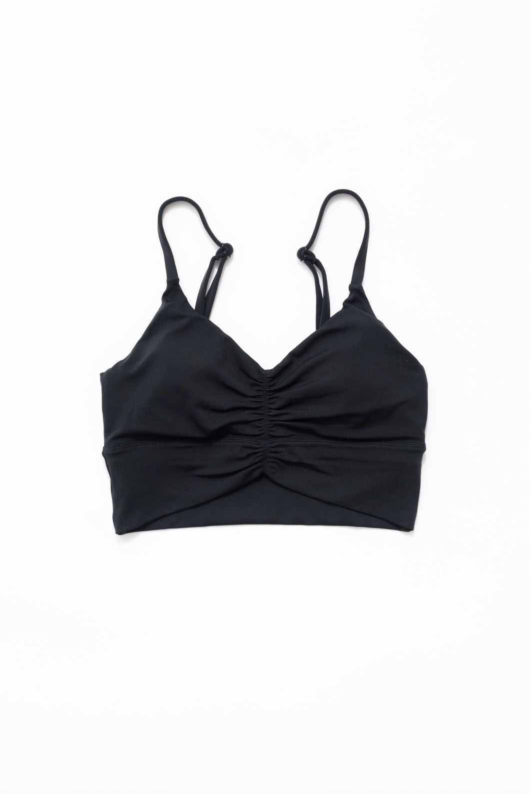 Reluna Ruched Bralette Black Sports Bras Paragon Fitwear 