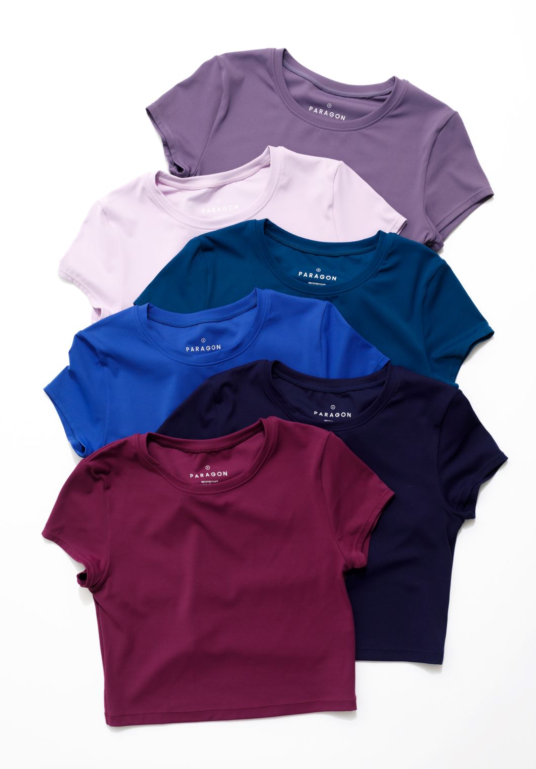 RecStretch™ Short Sleeve Crop Bright Violet Tops/Tanks Paragon Fitwear 