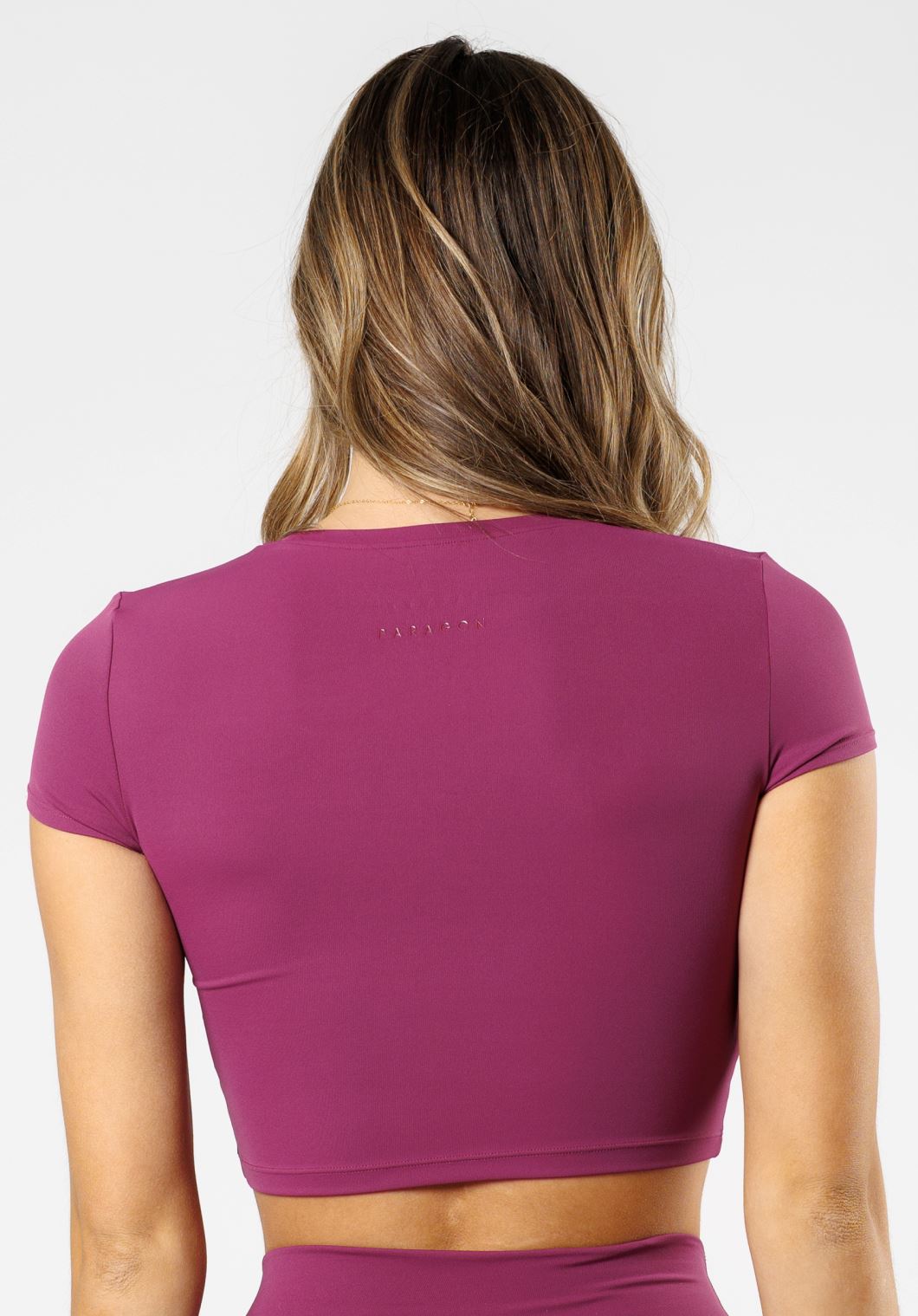 RecStretch™ Short Sleeve Crop Bright Violet Tops/Tanks Paragon Fitwear 