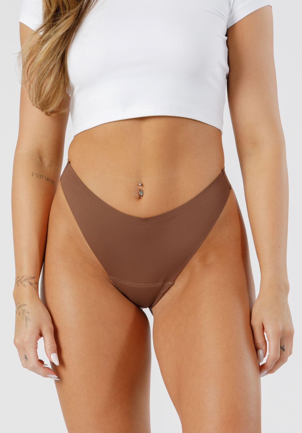 Cameltoe Coverage Thong Espresso Underwear Paragon Fitwear 