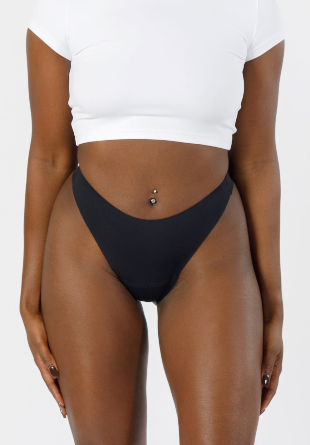 Cameltoe Coverage Thong Black Underwear Paragon Fitwear 