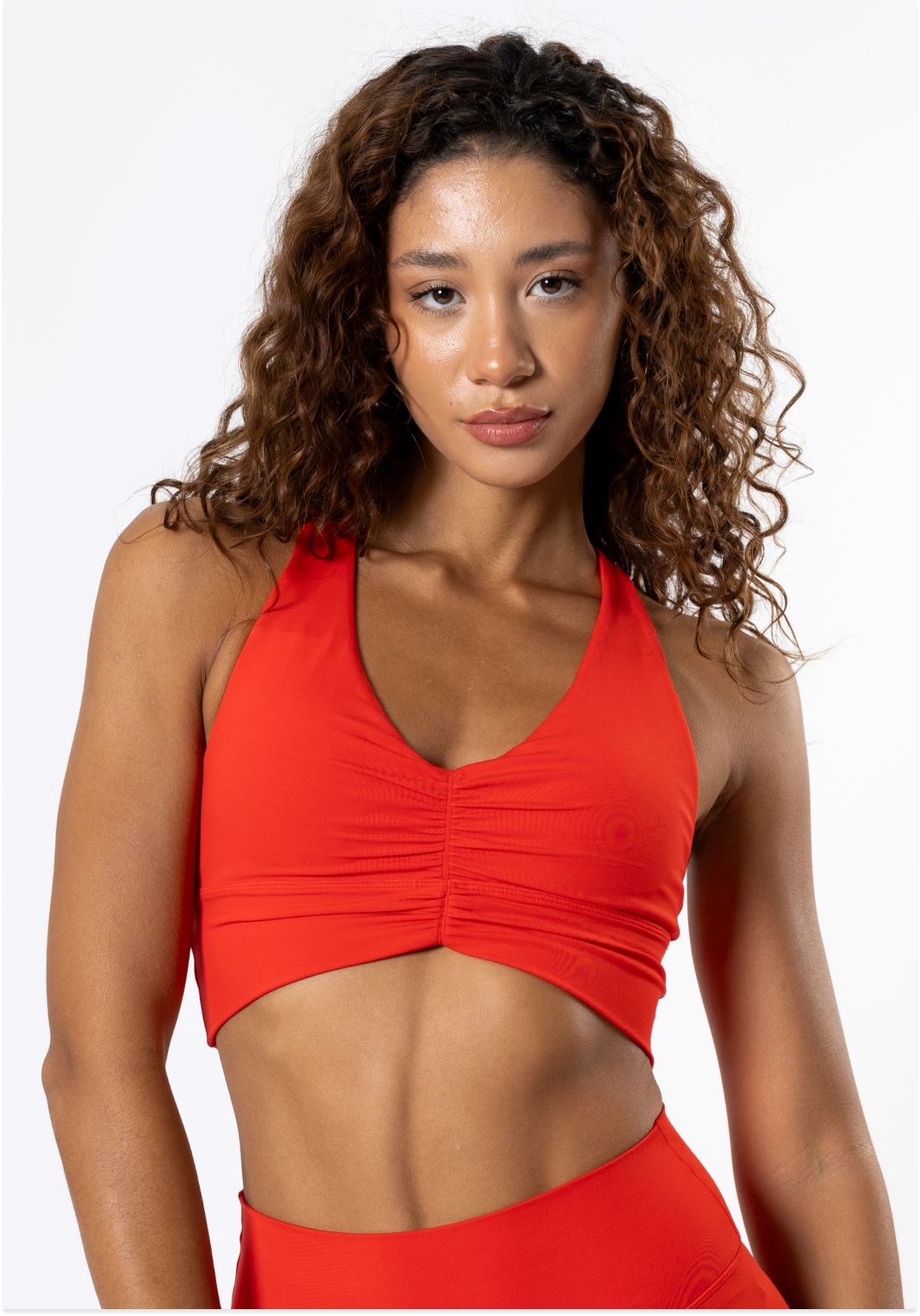 Reluna Ruched Bra Cherry Sports Bras Paragon Fitwear 