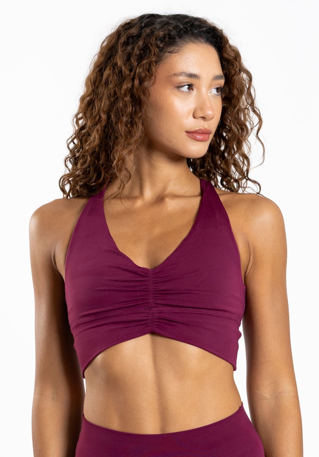 Reluna Ruched Bra Blackberry Sports Bras Paragon Fitwear 