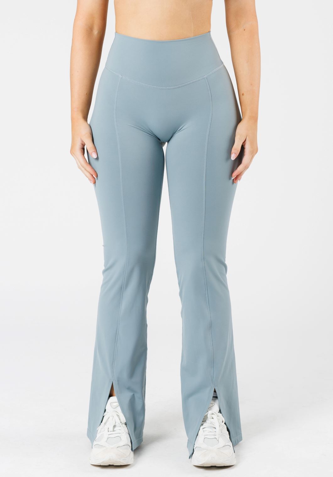 FormLux Front Slit Sculptseam® Plus Flare Legging 32" Mist Leggings/Joggers Paragon Fitwear 