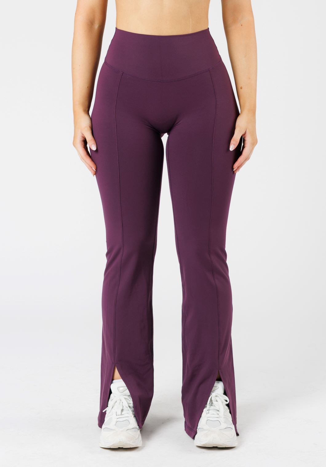 FormLux Front Slit Sculptseam® Plus Flare Legging 32" Wildberry Leggings/Joggers Paragon Fitwear 