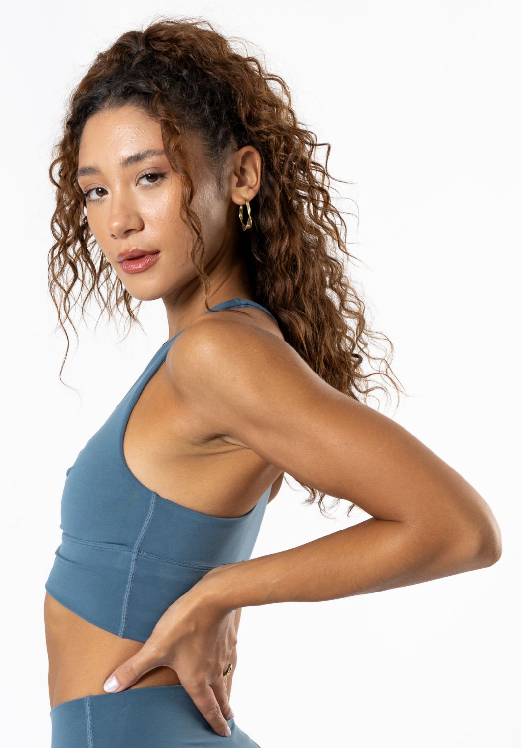 Reluna Ruched Bra Teal Sports Bras Paragon Fitwear 