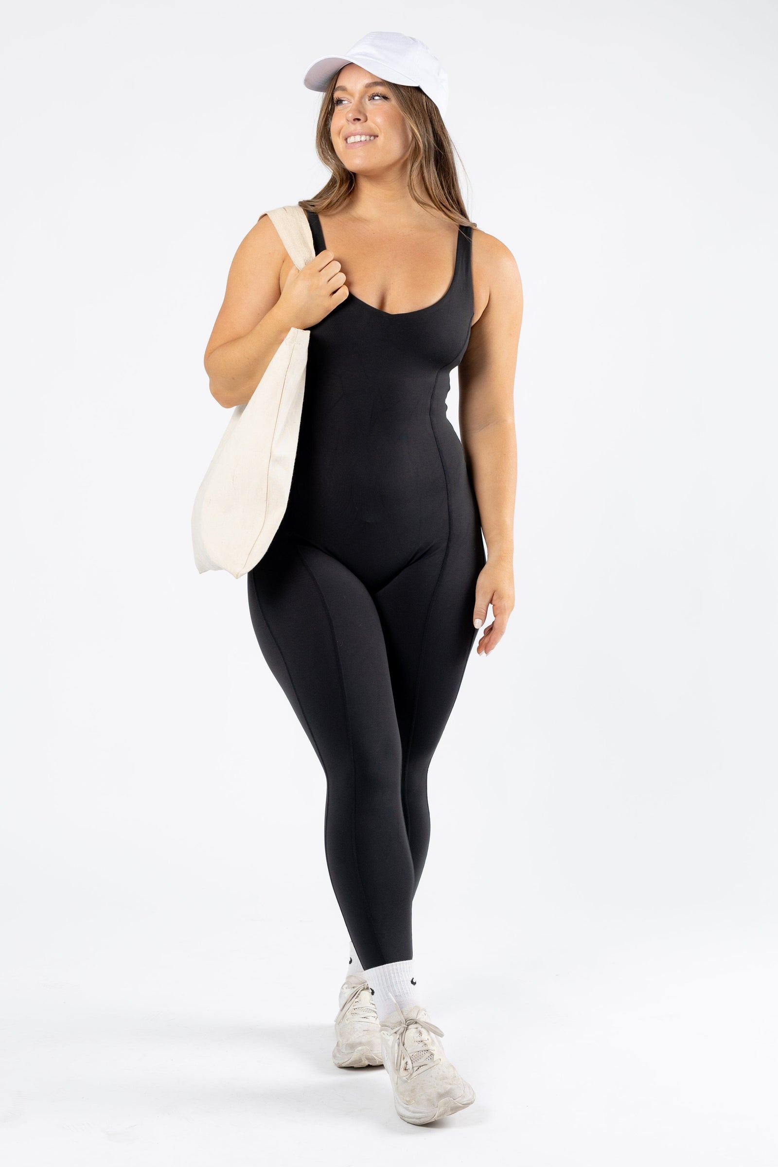 Reluna AirBrushed Sculptseam™ Jumpsuit Black Jumpsuit Paragon Fitwear 