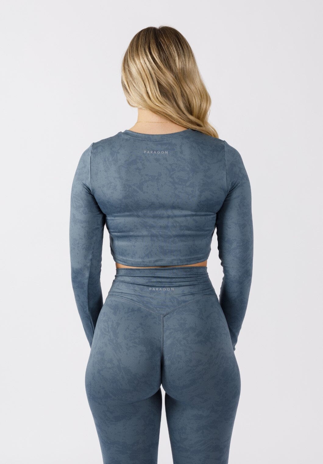 Reluna™ Long Sleeve Crop Slate Tops/Tanks Paragon Fitwear 