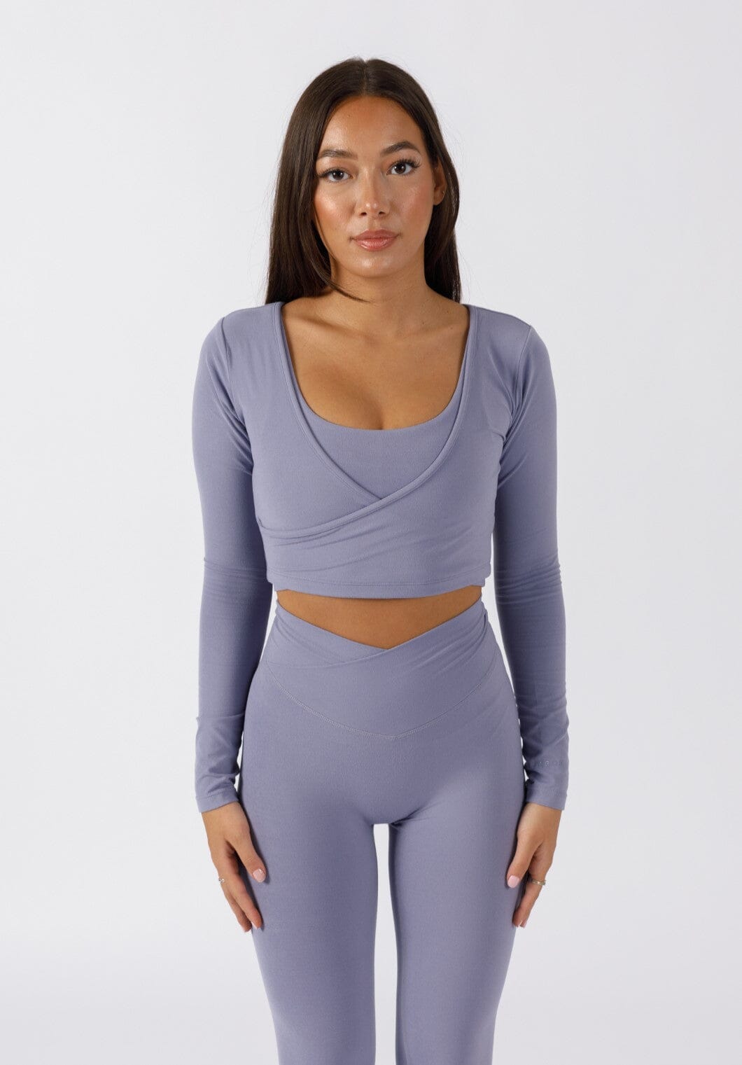 AirSilk Long Sleeve Wrap Crop Moonlight Tops/Tanks Paragon Fitwear 