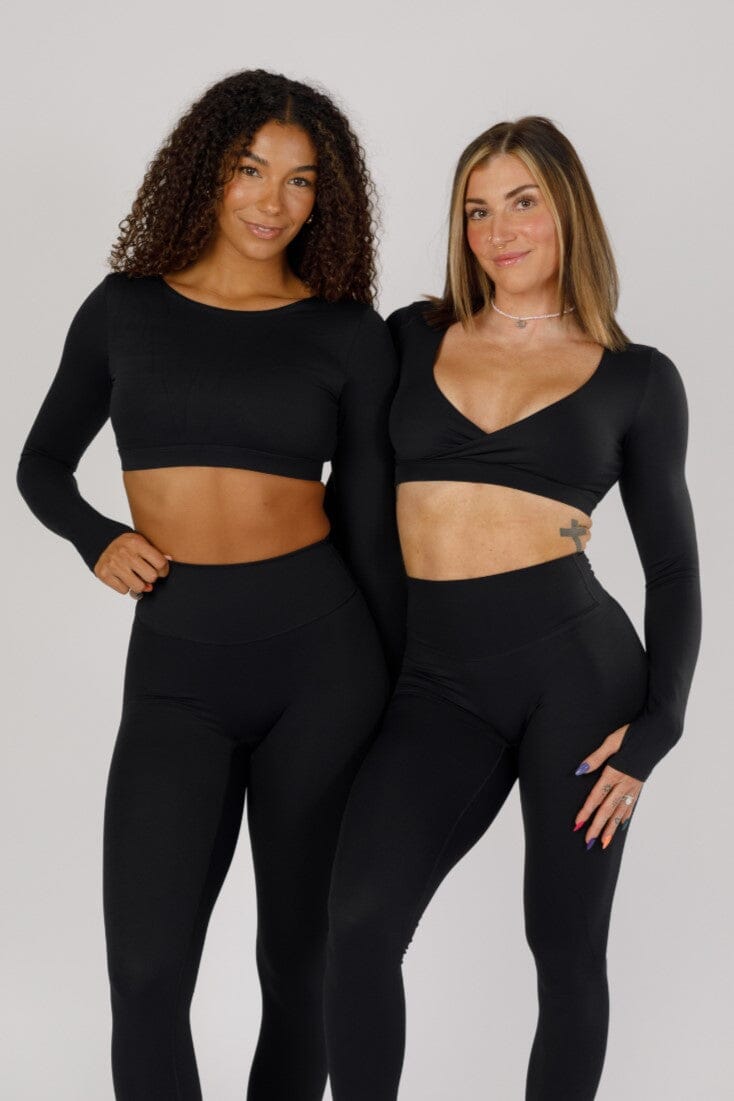 RecStretch DesB Infinite Long Sleeve Bra Black Sports Bras Paragon Fitwear 