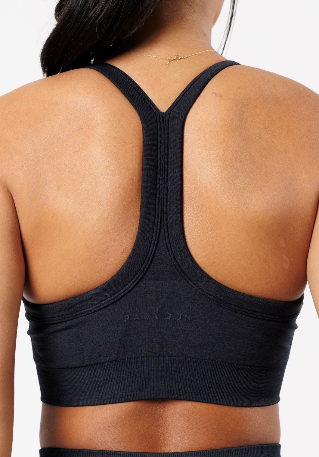 CurveFlex Rib Contour Seamless Bra Black Sports Bras Paragon Fitwear 