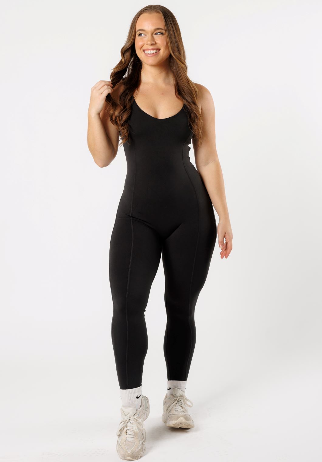 Reluna AirBrushed Sculptseam™ Jumpsuit Black Jumpsuit Paragon Fitwear 