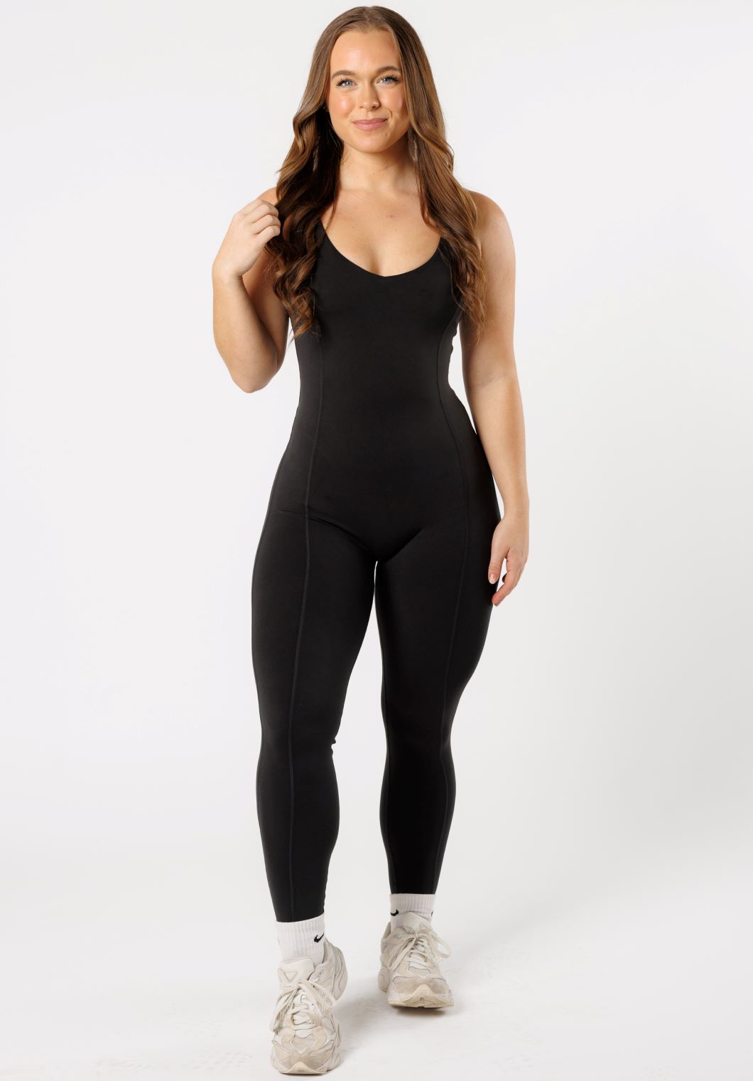 Reluna AirBrushed Sculptseam™ Jumpsuit Black Jumpsuit Paragon Fitwear 