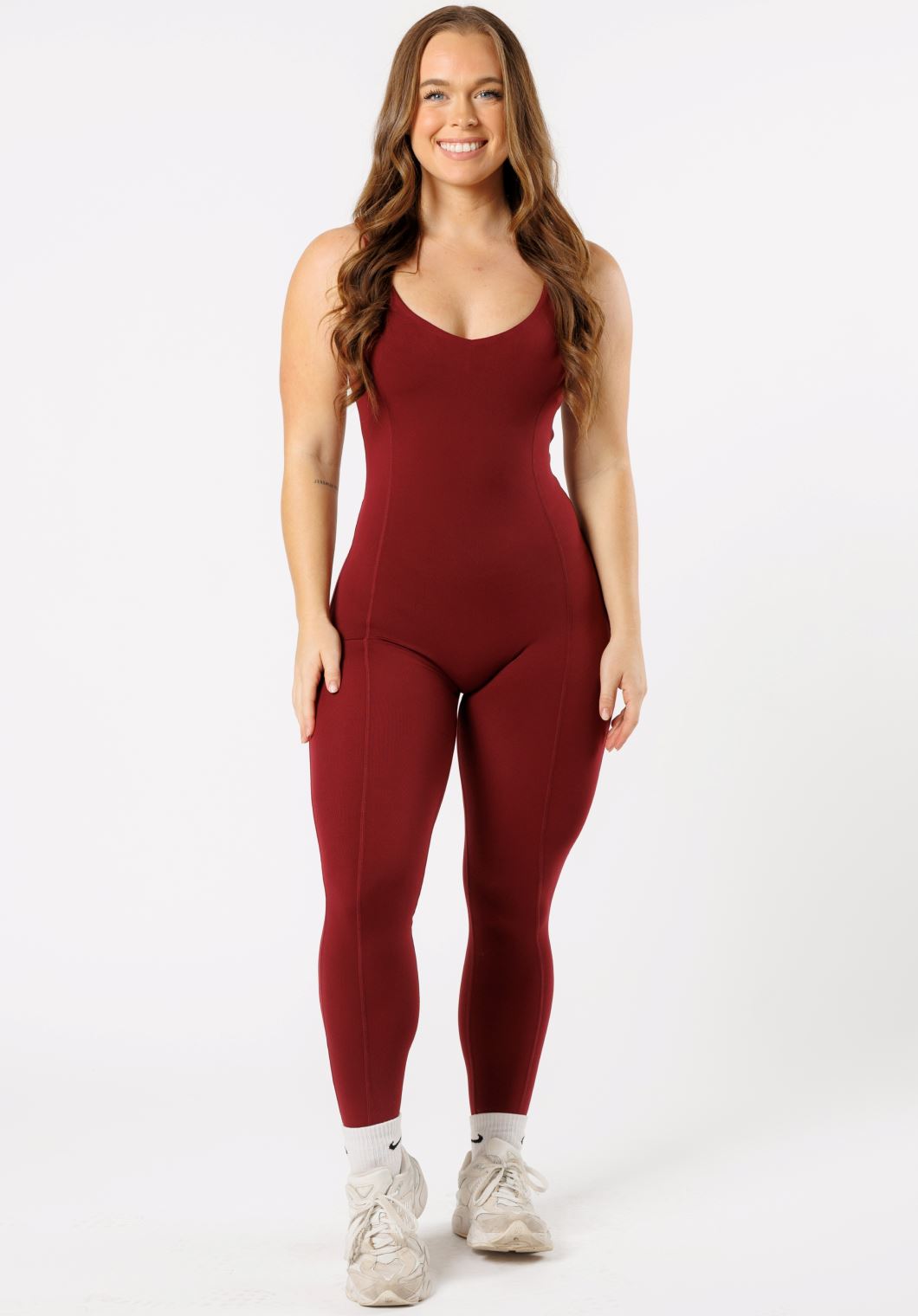 Reluna AirBrushed Sculptseam™ Jumpsuit Red Velvet Jumpsuit Paragon Fitwear 