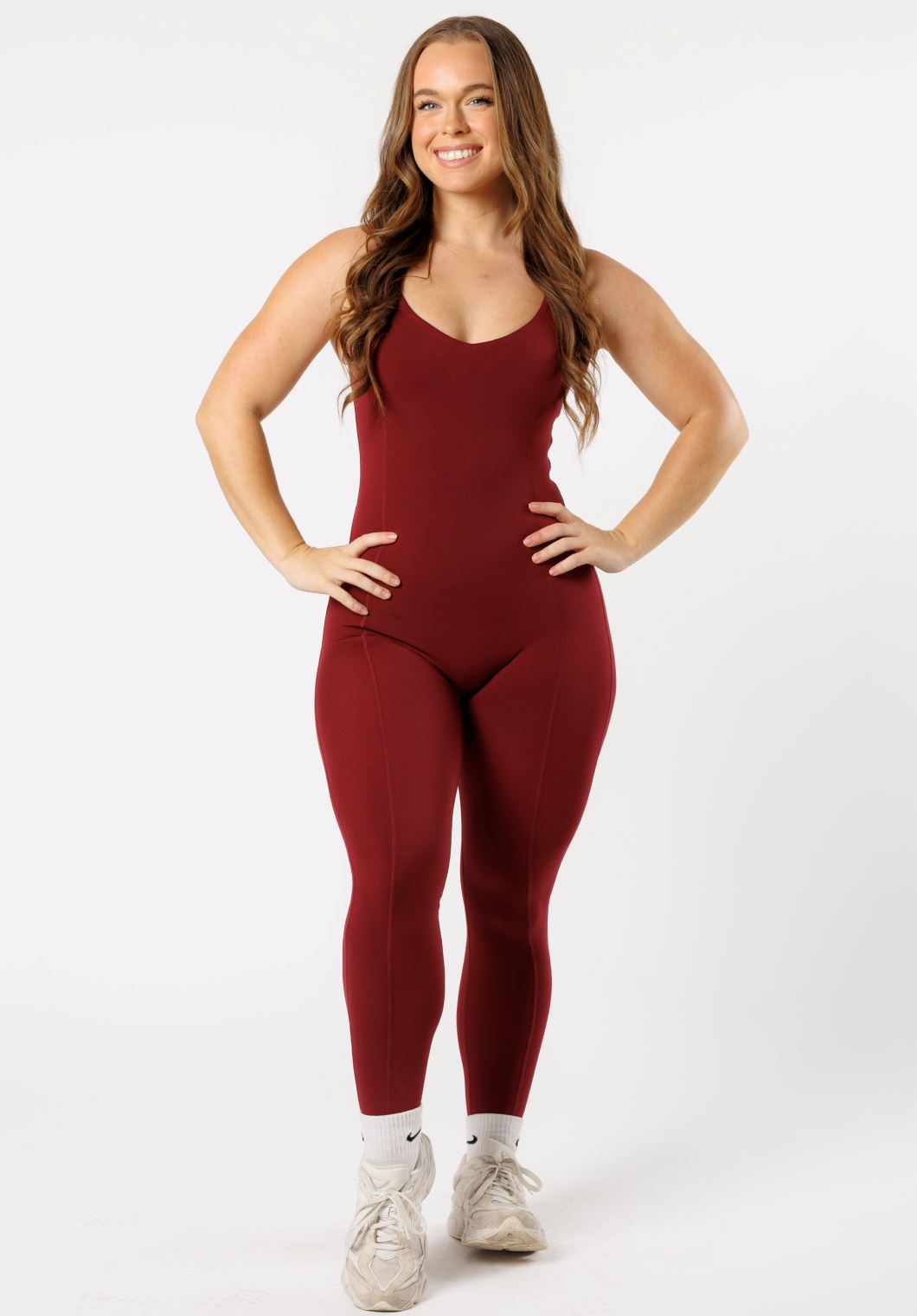 Reluna AirBrushed Sculptseam™ Jumpsuit Red Velvet Jumpsuit Paragon Fitwear 