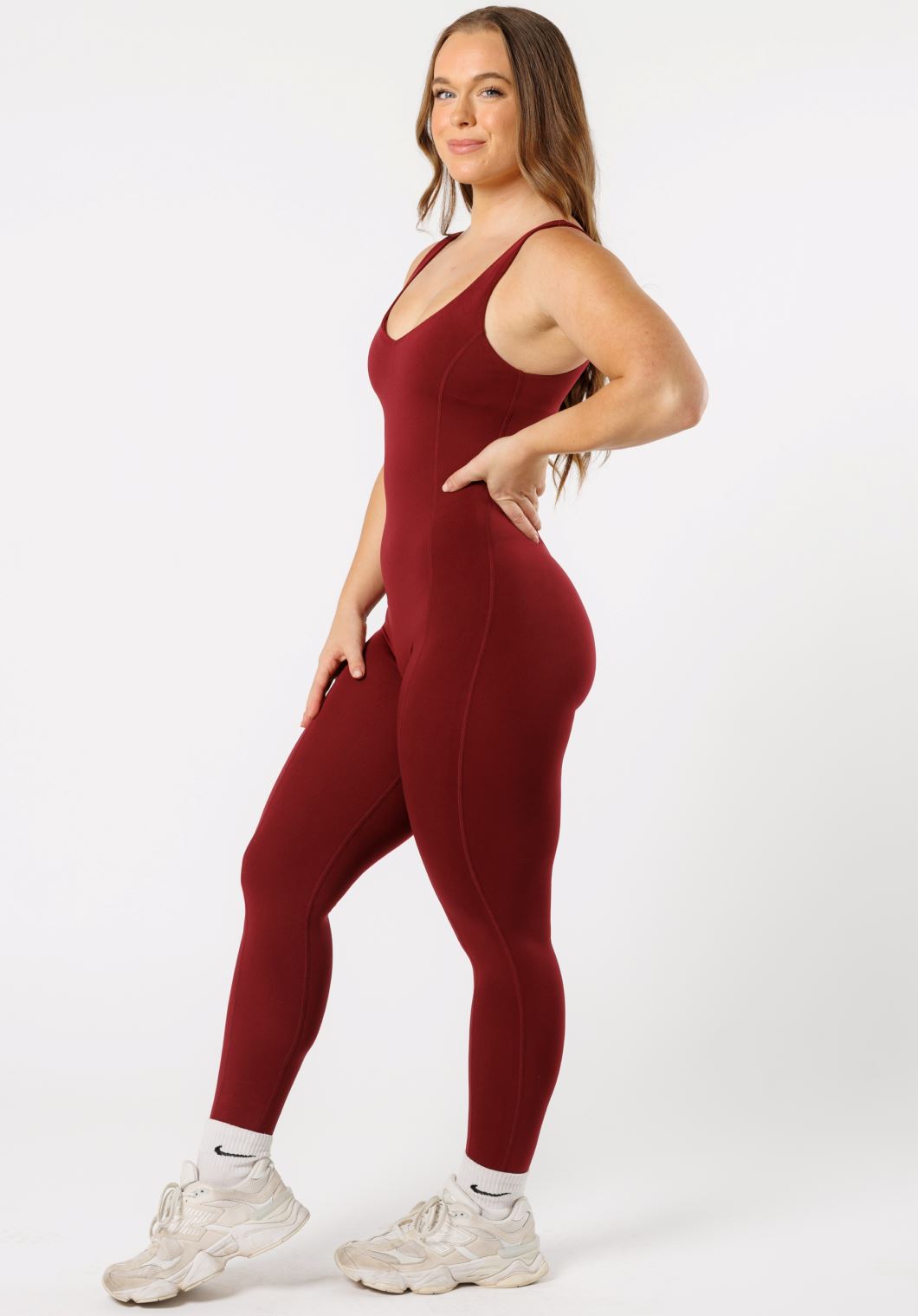 Reluna AirBrushed Sculptseam™ Jumpsuit Red Velvet Jumpsuit Paragon Fitwear 