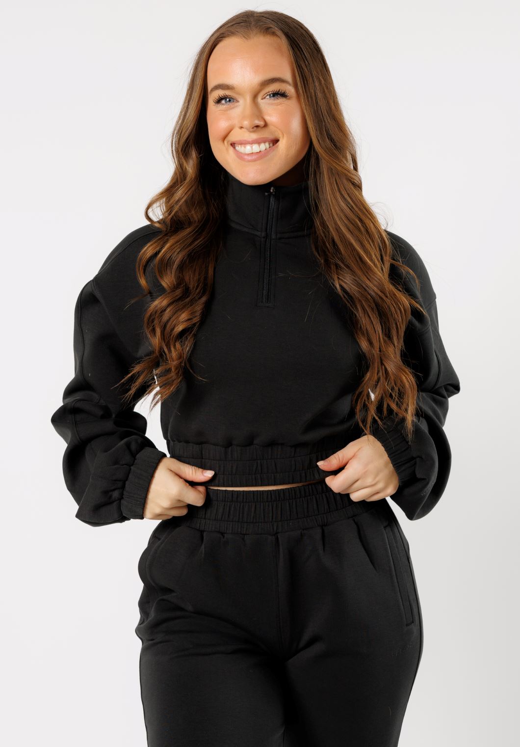 AirFit Rest Day Half Zip Sweatshirt Black Tops/Tanks Paragon Fitwear 