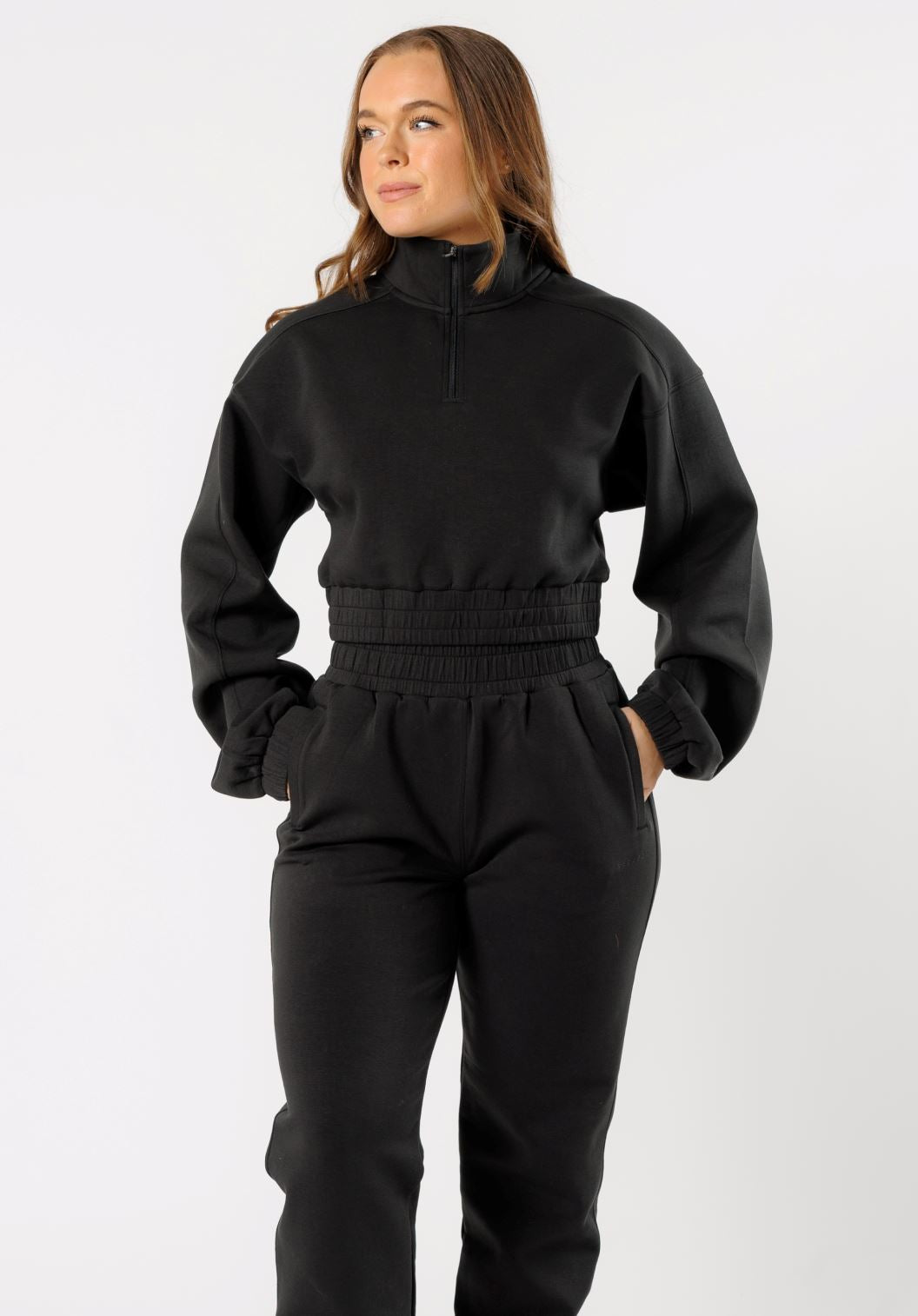 AirFit Rest Day Half Zip Sweatshirt Black Tops/Tanks Paragon Fitwear 