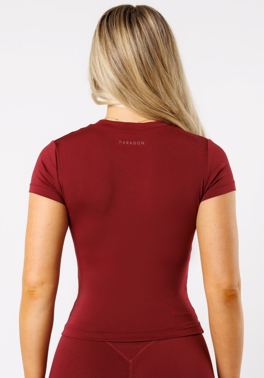 Reluna Full Length Short Sleeve Top Red Velvet Tops/Tanks Paragon Fitwear 