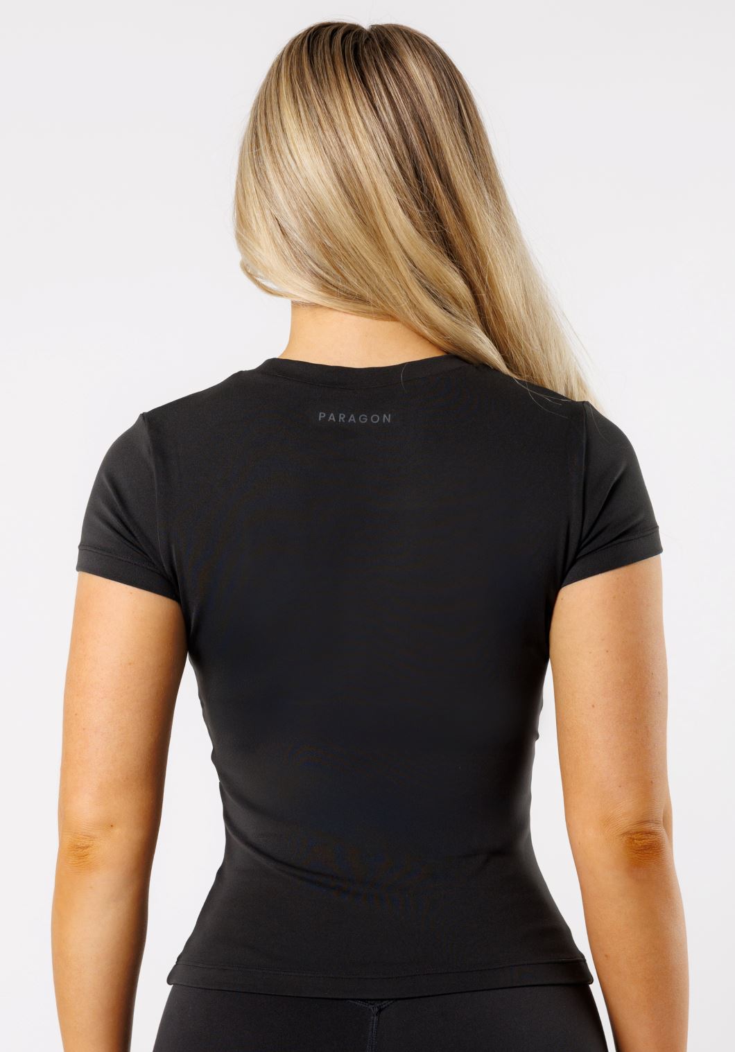 Reluna Full Length Short Sleeve Top Black Tops/Tanks Paragon Fitwear 