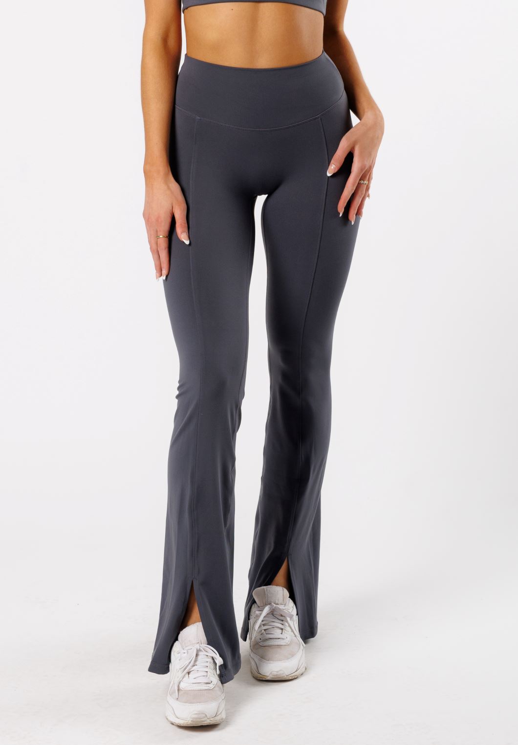 Reluna Front Slit Sculptseam® Flare Leggings 34" Phantom Leggings/Joggers Paragon Fitwear 