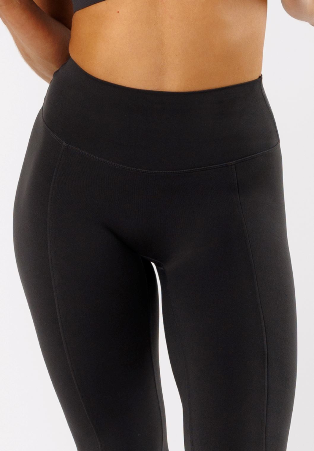 Reluna Front Slit Sculptseam® Flare Leggings 34" Black Leggings/Joggers Paragon Fitwear 