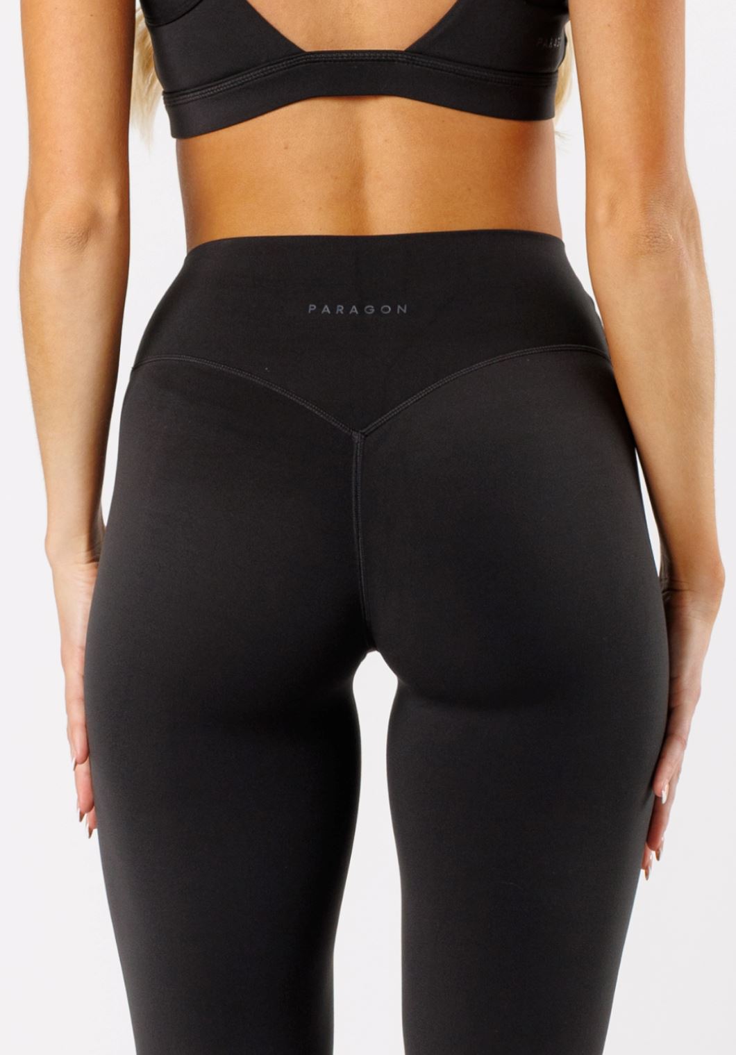 Reluna Front Slit Sculptseam® Flare Leggings 34" Black Leggings/Joggers Paragon Fitwear 