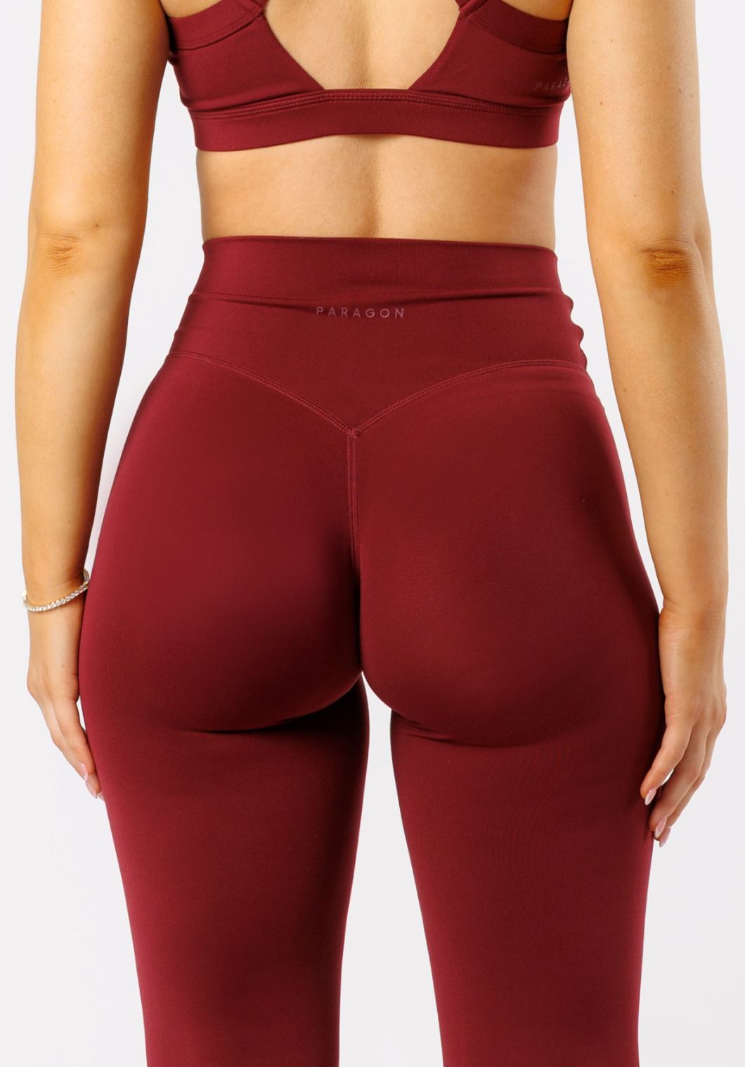 Reluna™ Front Slit Sculptseam® Flare Leggings 31" Red Velvet Leggings/Joggers Paragon Fitwear 