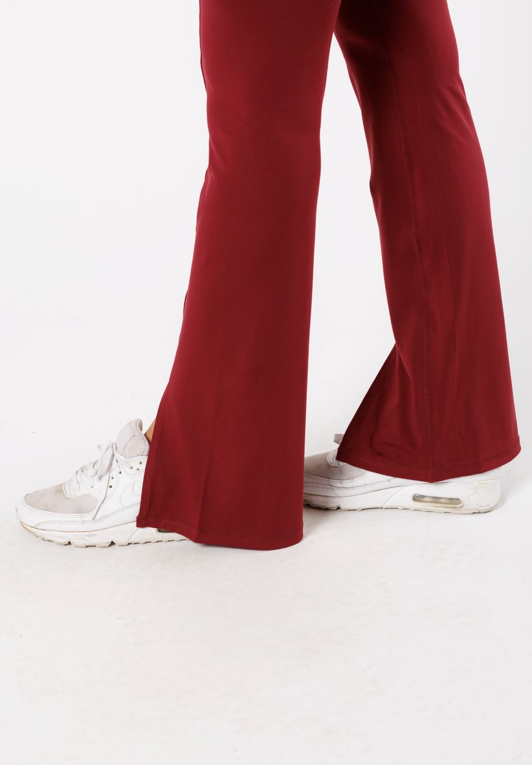 Reluna Front Slit Sculptseam® Flare Leggings 34" Red Velvet Leggings/Joggers Paragon Fitwear 