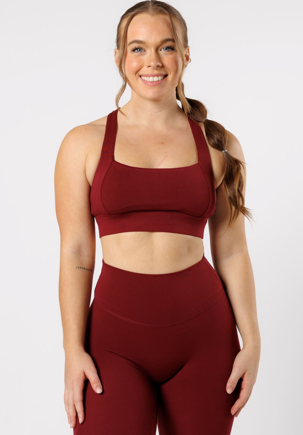 Reluna Refined Square Bra Red Velvet Sports Bras Paragon Fitwear 