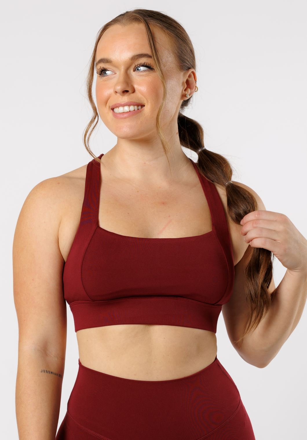 Reluna Refined Square Bra Red Velvet Sports Bras Paragon Fitwear 