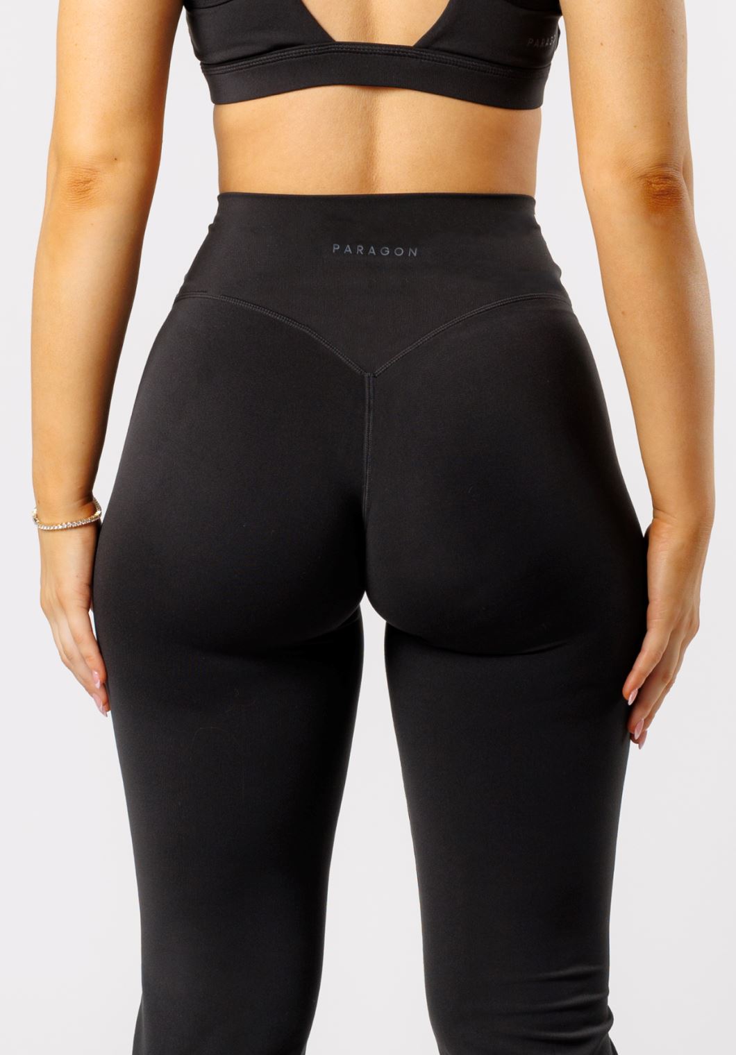 Reluna™ Front Slit Sculptseam® Flare Leggings 31" Black Leggings/Joggers Paragon Fitwear 