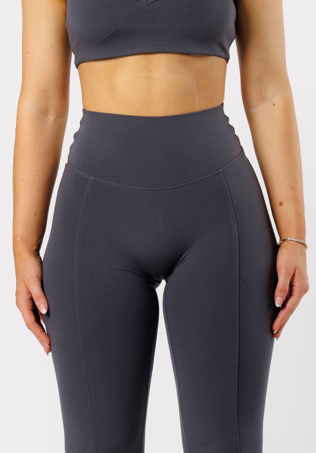 Reluna Front Slit Sculptseam® Flare Leggings 31" Phantom Leggings/Joggers Paragon Fitwear 