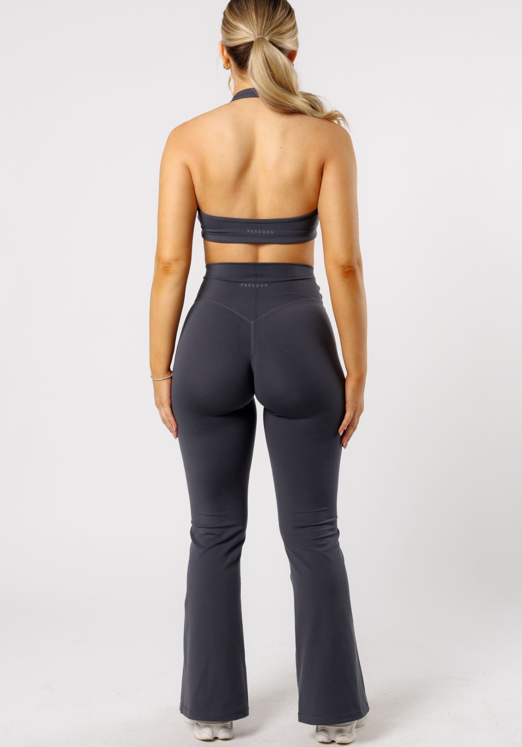 Reluna Front Slit Sculptseam® Flare Leggings 31" Phantom Leggings/Joggers Paragon Fitwear 