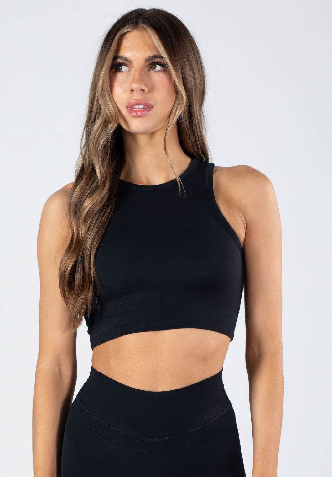 RecStretch™ Classic Crop Black Tops/Tanks Paragon Fitwear 