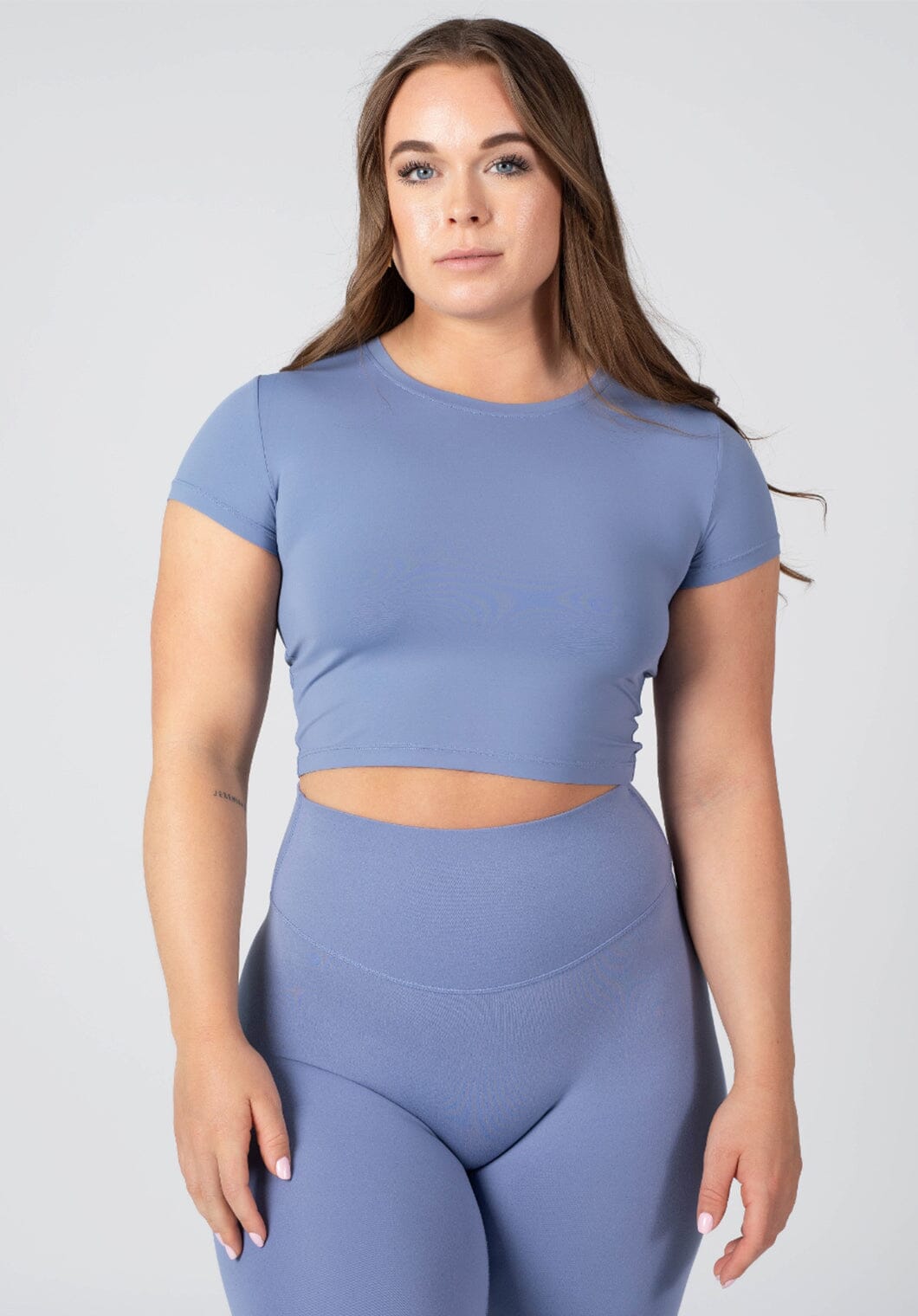 LiteSpeed Short Sleeve Crop Bluebird Tops/Tanks Paragon Fitwear 