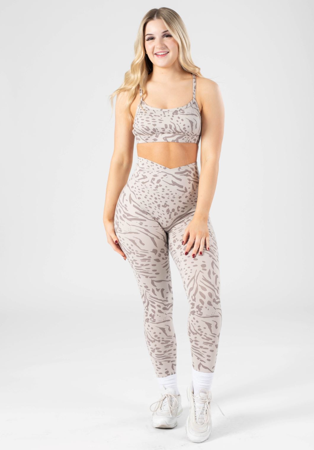 Reluna Crossover Sculptseam Legging Snow Leopard Leggings/Joggers Paragon Fitwear 