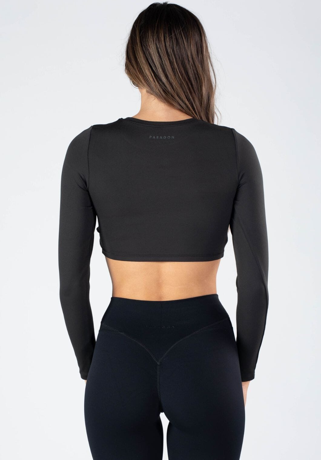 Reluna™ Long Sleeve Crop Black Tops/Tanks Paragon Fitwear 