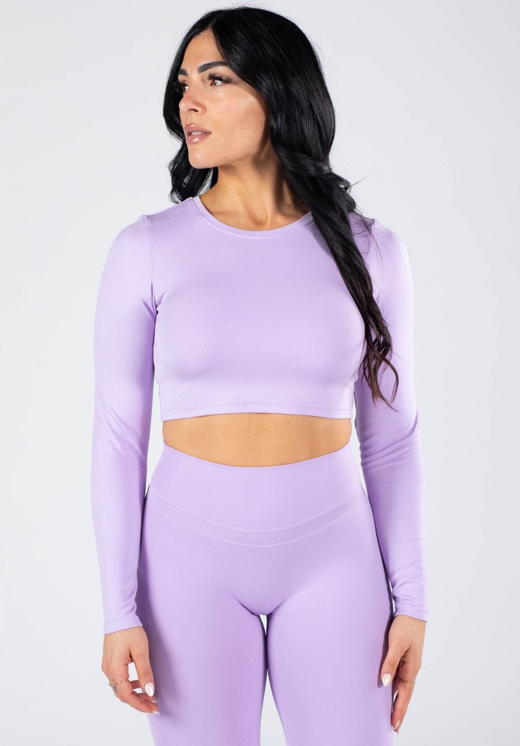 Reluna™ Long Sleeve Crop Violet Sky Tops/Tanks Paragon Fitwear 