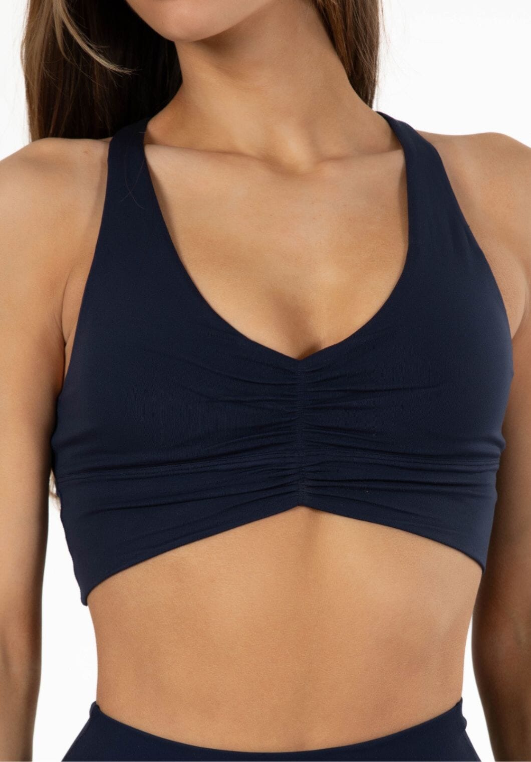 Reluna Ruched Bra Ink Sports Bras Paragon Fitwear 