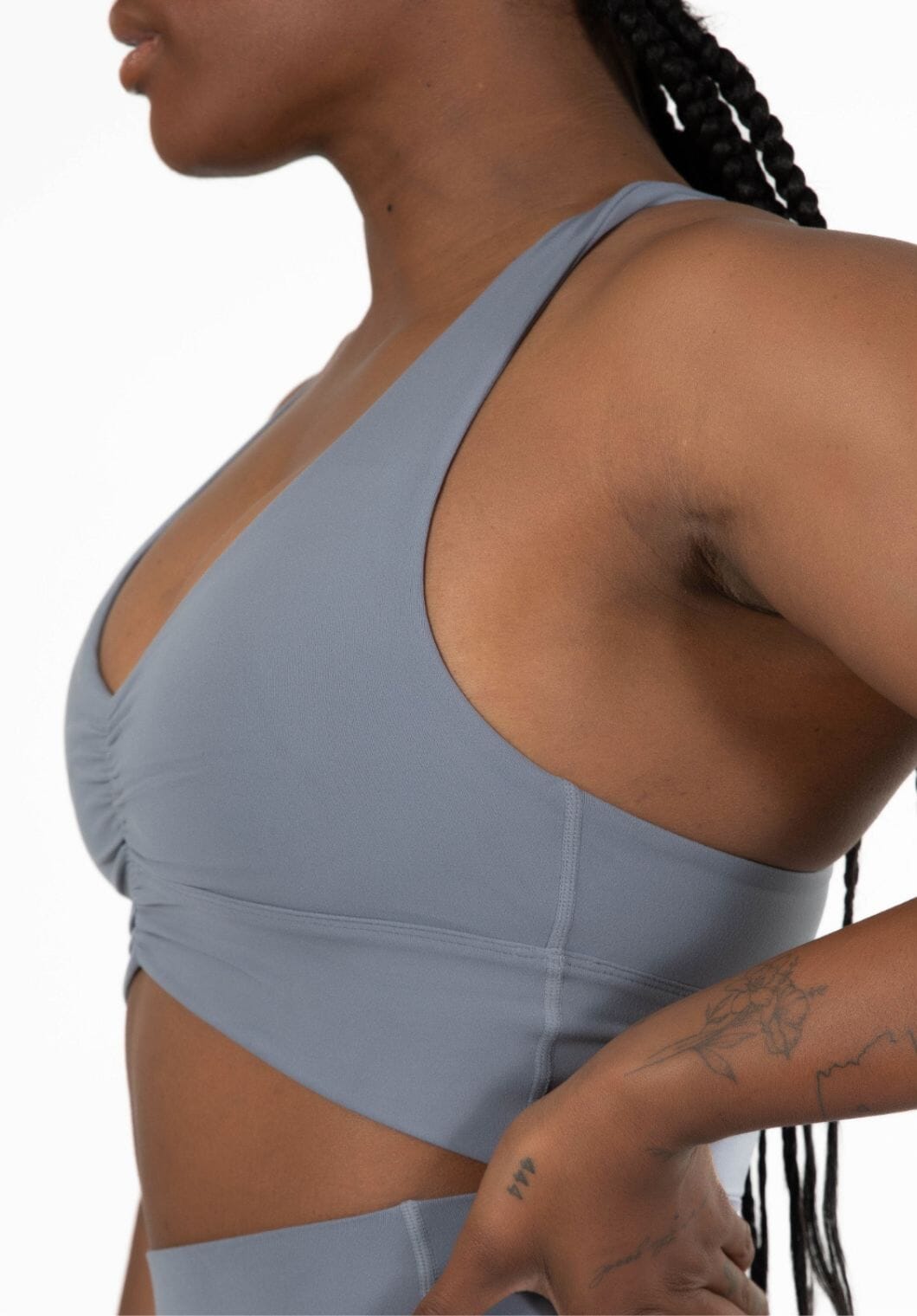 Reluna Ruched Bra Stone Sports Bras Paragon Fitwear 